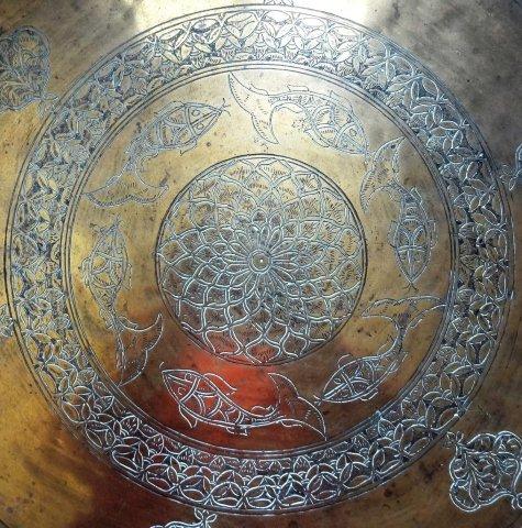 Antique Omani brass plate